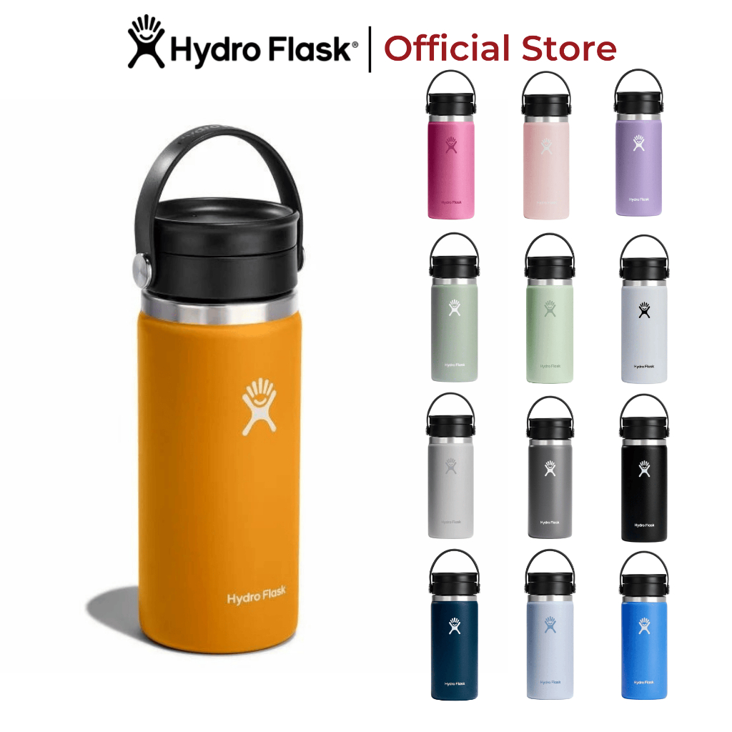 Bình giữ nhiệt Hydro Flask 473ml Wide Flex Sip Lid 16 oz chính hãng, có nắp xoay, an toàn sức khỏe