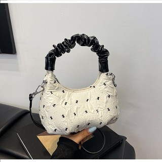 Túi xách nữ mini thời trang Hàn Quốc họa tiết cherry, quai xách nhún da PU cao cấp TXN