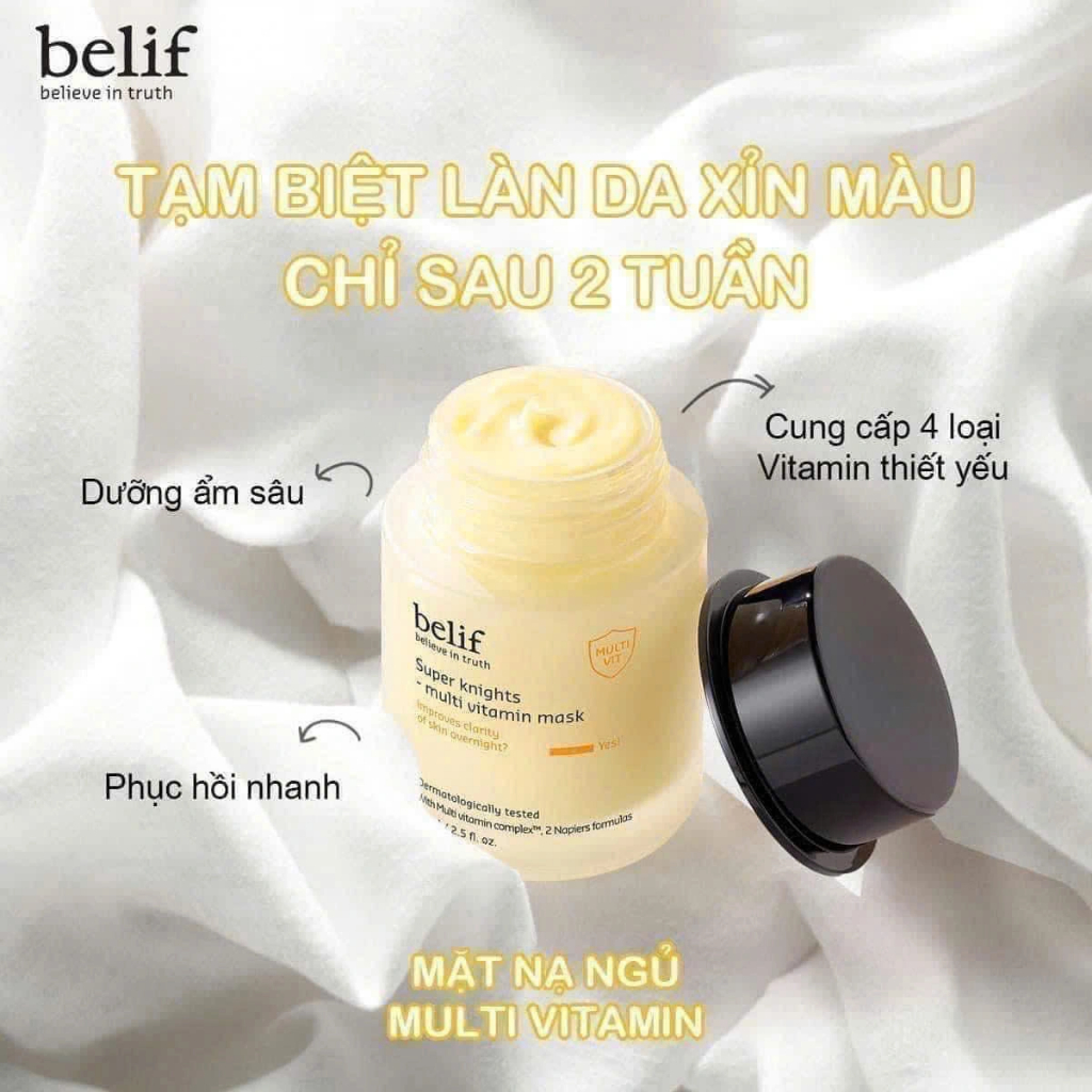 Mặt nạ ngủ dưỡng ẩm và phục hồi da chuyên sâu belif Multi Vitamin Mask