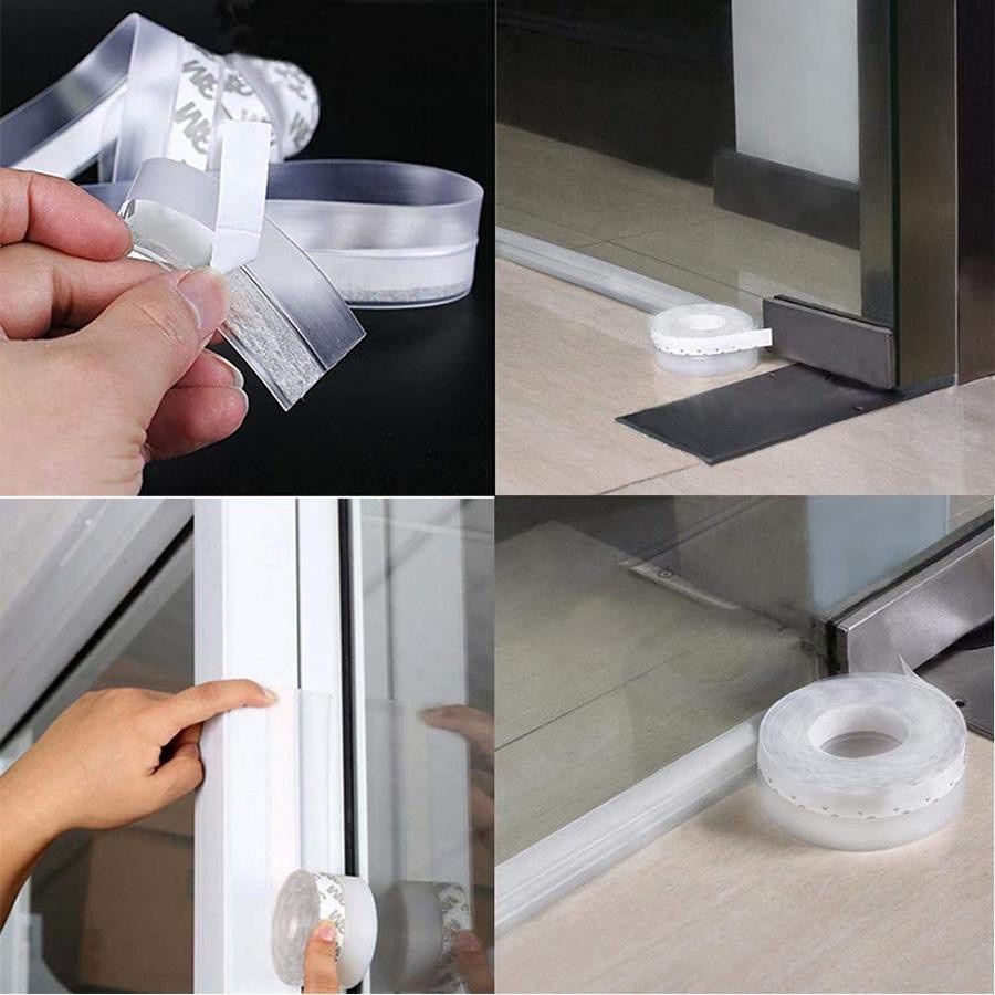 Ron Dán Chính Hãng 5M Che Khe Cửa Sổ Chắn Gió Lùa, Cuộn Băng Keo Chặn Đáy Chân Cửa, Cách Nhiệt, Chống Ồn, Côn Trùng