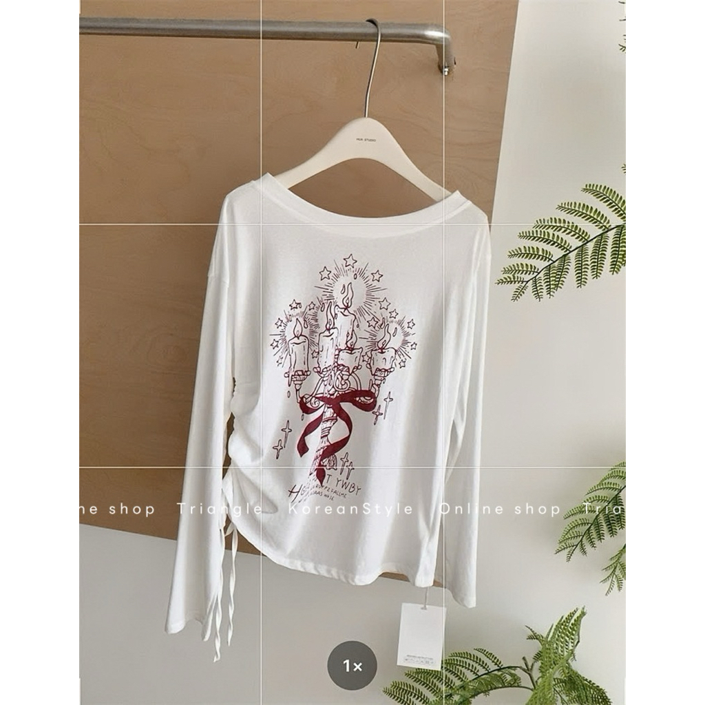 TRIANGLE - Eleven Shirt (Cân nhắc kỹ, return is not welcomed)- Áo thun dài tay mỏng phong cách Hàn Quốc