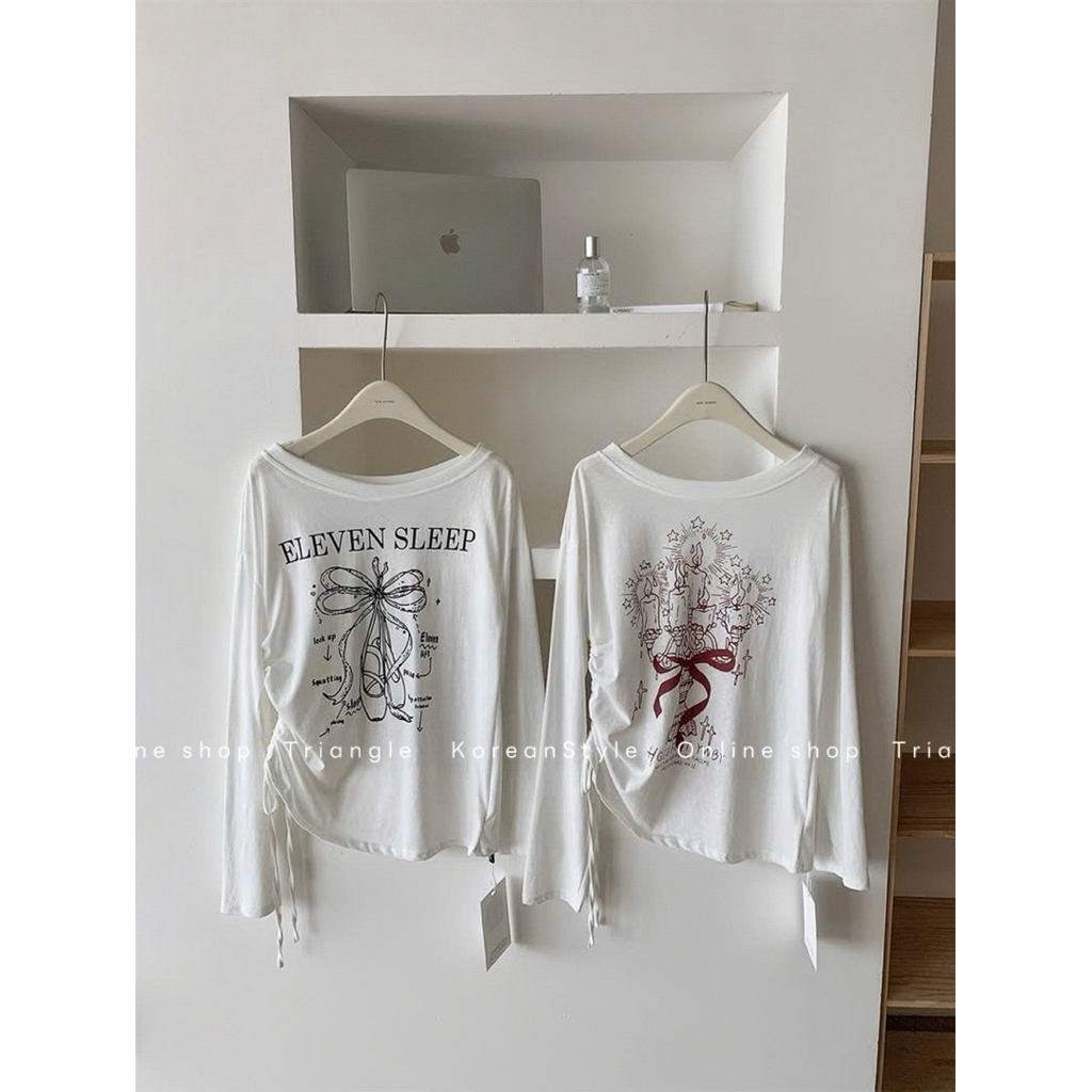 TRIANGLE - Eleven Shirt (Cân nhắc kỹ, return is not welcomed)- Áo thun dài tay mỏng phong cách Hàn Quốc
