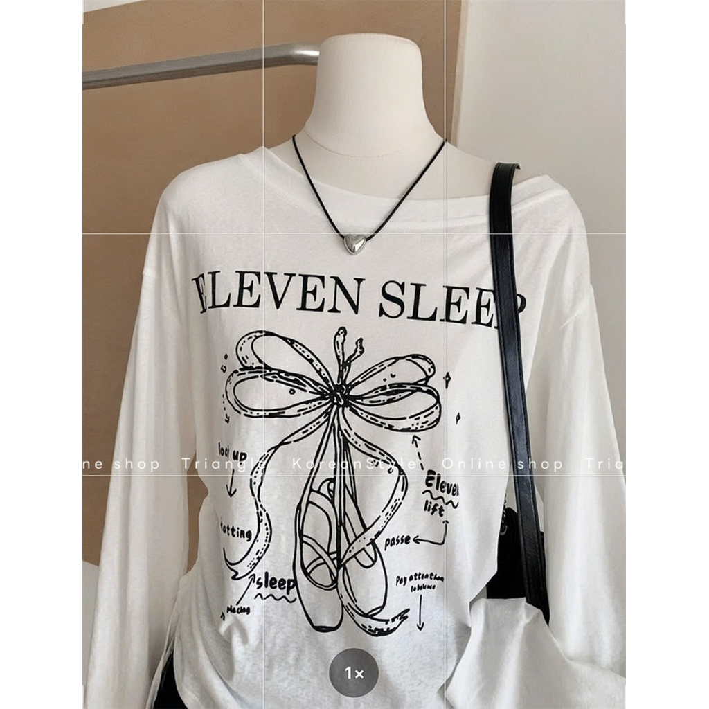 TRIANGLE - Eleven Shirt (Cân nhắc kỹ, return is not welcomed)- Áo thun dài tay mỏng phong cách Hàn Quốc