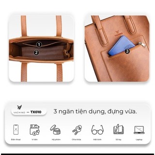 Túi xách nữ công sở cao cấp VACHINO - TX010 đựng vừa laptop 14.6 inch. Xem hàng ưng ý rồi thanh toán.