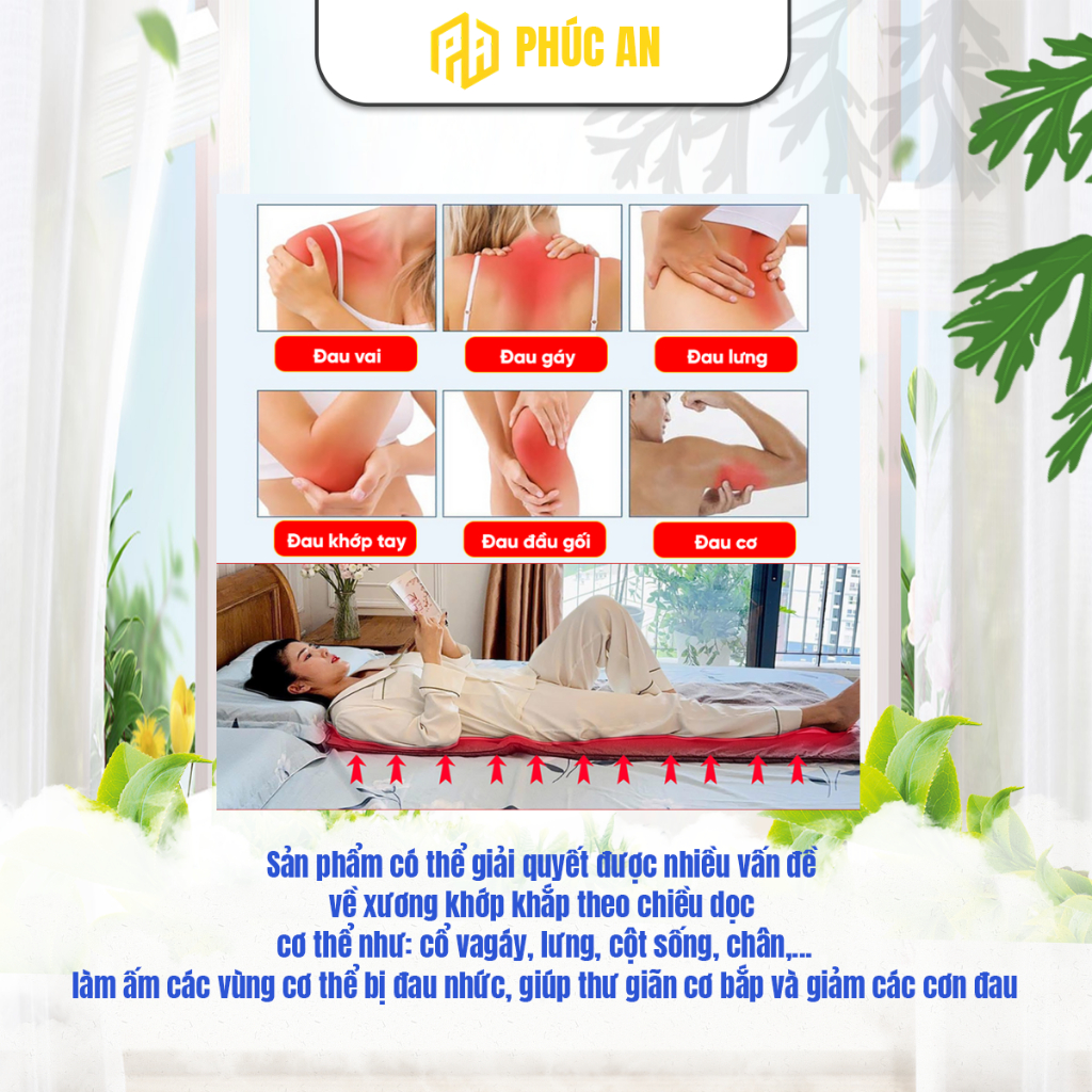 Lõi Thay Thảm Ngải Cứu Phúc An – Lõi Thảo Dược Tự Nhiên Cho Thảm Điện Giữ Nhiệt, Giảm Đau Nhức
