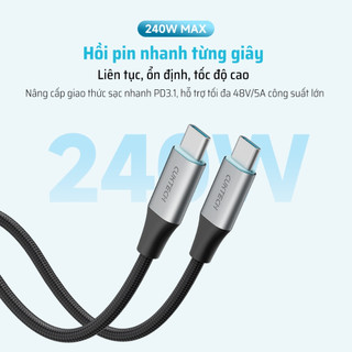 Cáp Sạc Từ Tính CUKTECH 240W C-C | Hỗ Trợ Sạc, Truyền Tệp Nhanh |  Bảo Hành 18 Tháng CMC610 CMC615