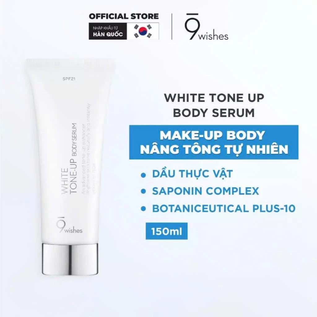 [Mới] Tinh Chất Dưỡng Sáng & Nâng Tone Da Wishes SPF 21+++ White Tone-up Body Serum 150ml_Olay