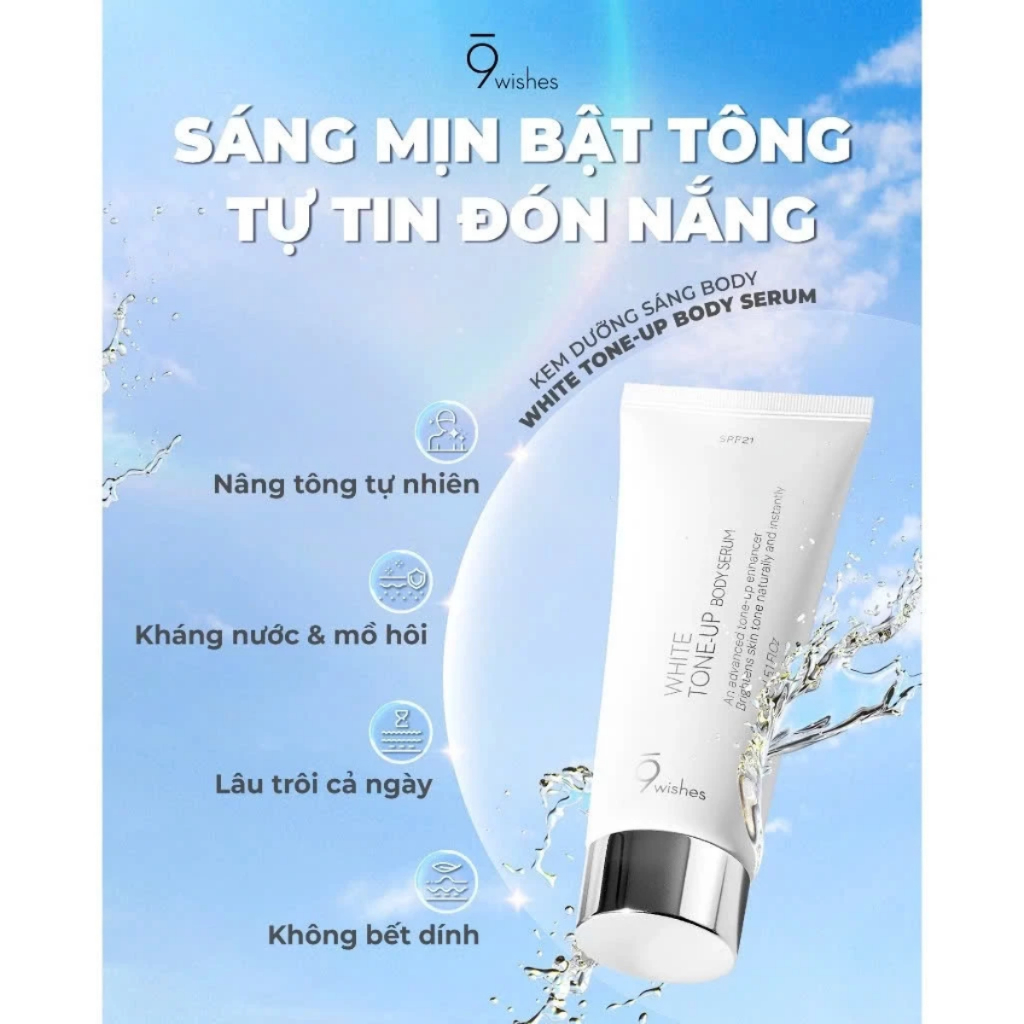 [Mới] Tinh Chất Dưỡng Sáng & Nâng Tone Da Wishes SPF 21+++ White Tone-up Body Serum 150ml_Olay