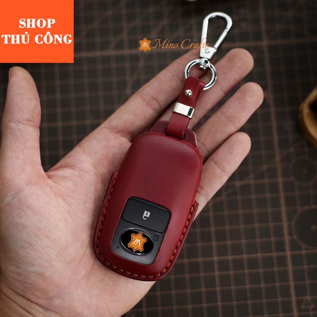 Bao chìa khóa Toyota Raize, Veloz, Avanza, Wigo, Yaris Cross, Chế tác thủ công - Da Bò Nhập Khẩu
