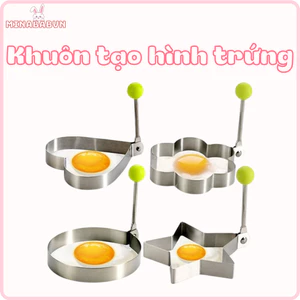 Khuôn Rán Trứng Ốp La, Khuôn Tạo Hình Chiên Trứng Làm Bánh Có Núm Cầm