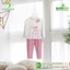AMI0420 - Bộ Điều Hoà Dài Tay Sweet Bunny Anminaza Vải Sợi Tre Mềm Mịn Cho Bé Gái 6-16kg