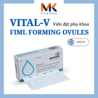 Viên đặt trị khô, nóng rát, đau khi quan hệ, mỏng thành âm đạo VITAL-V FILM FORMING OVULES - Dưỡng ẩm và phục hồi