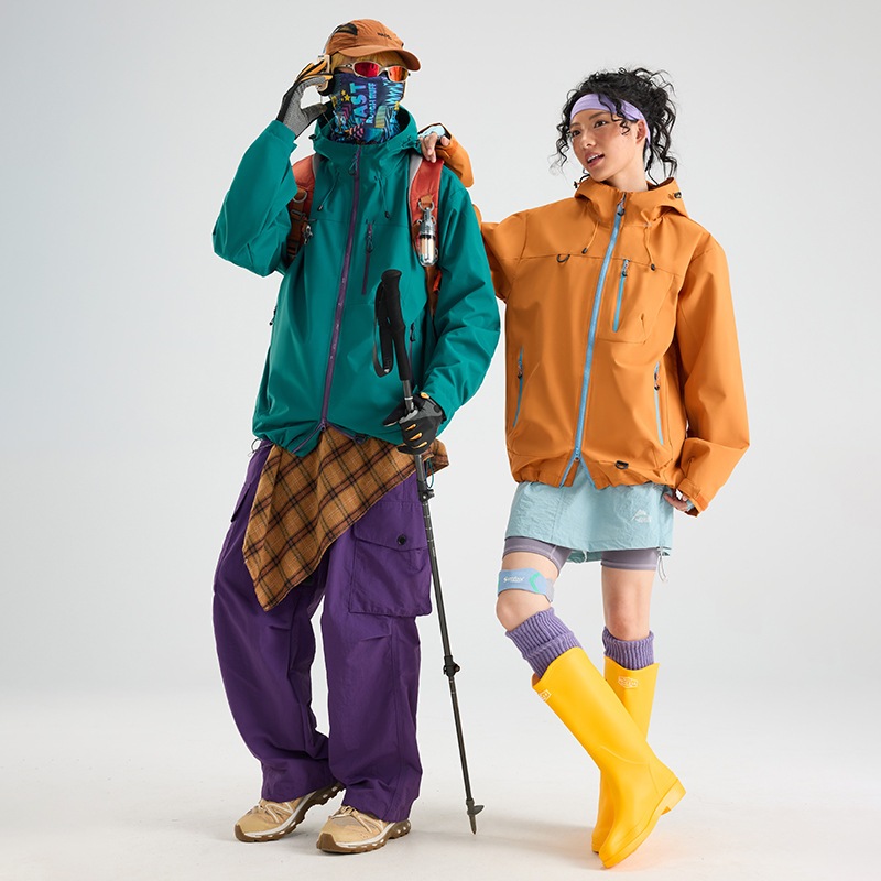 Áo khoác gió unisex dài tay có mũ – chất liệu polyester cao cấp, chống nhăn co rút 7870