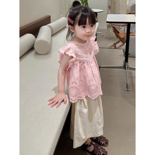 [B&G] Sét bộ áo ren hồng bánh bèo phối cùng quần culottes, chân váy cho bé gái từ 10-45kg(2-12 tuổi)