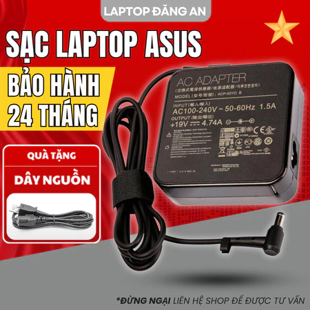Sạc Laptop Asus 45W 65W 90W Sạc ASUS chân Nhỏ Sạc ASUS chân To Sạc ASUS chân Kim Bảo Hành 2 Năm