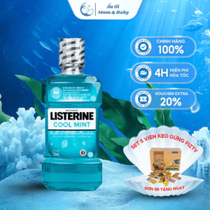 Nước Súc Miệng Listerine Cool Mint Bảo Vệ Răng Miệng, Thơm Mát Ngày Dài 250ml/750ml