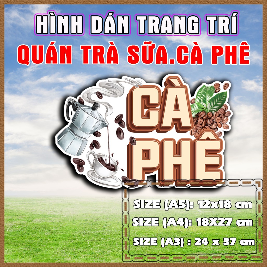 UV DTF Trang Trí Quán Trà Sữa Cà Phê Dán Tường, Kính, Hình Ly, Trà Sữa, Sinh Tố, Trà Tắc, Trà Đào, Trà Trái Cây