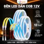 Dây Led dán COB - 320leds/M chống nước cuộn 5m trang trí nội thất ánh sáng Trắng/vàng/trung tính