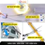 Dây Led dán COB - 320leds/M chống nước cuộn 5m trang trí nội thất ánh sáng Trắng/vàng/trung tính