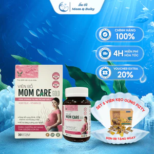 MOM CARE - Viên Uống Bầu Bổ Sung DHA, EPA, Vitamin và Khoáng Chất (Hộp 30 Viên)