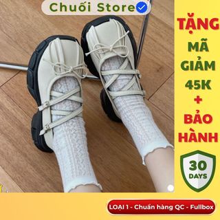 Giày lolita nữ da PU tổng hợp dệt vải đế cao su dễ phối đồ dịu dàng nhẹ nhàng thanh lịch