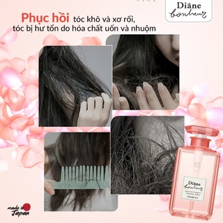 Bộ dầu gội xả phục hồi hư tổn dưỡng tóc bồng mượt Diane Bonheur Grasse Rose hương hoa hồng Pháp