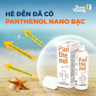 Xịt bỏng Panthenol Nano Bạc hỗ trợ mau lành vết bỏng, vết thương ngoài da, cháy nắng (chai 130g)
