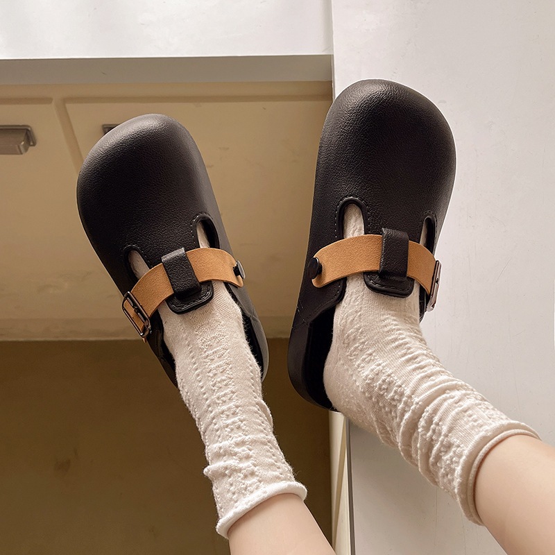 Dép Cao Su Non Dáng Retro – Bít Mũi trẻ trung, cá tính