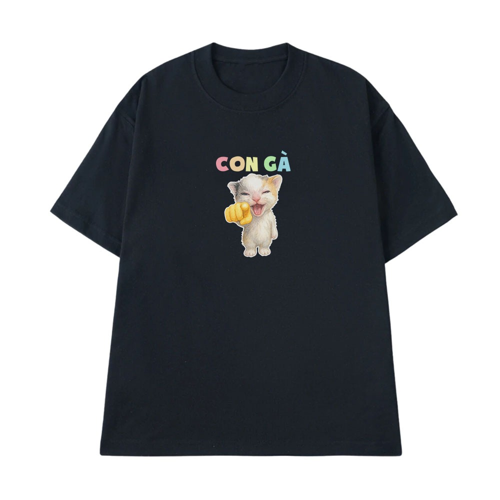 Áo Thun In Chữ Hài Hước Con Gà Câu Nói Text Vui Nhộn Form Rộng Cotton 250gsm In Theo Yêu Cầu