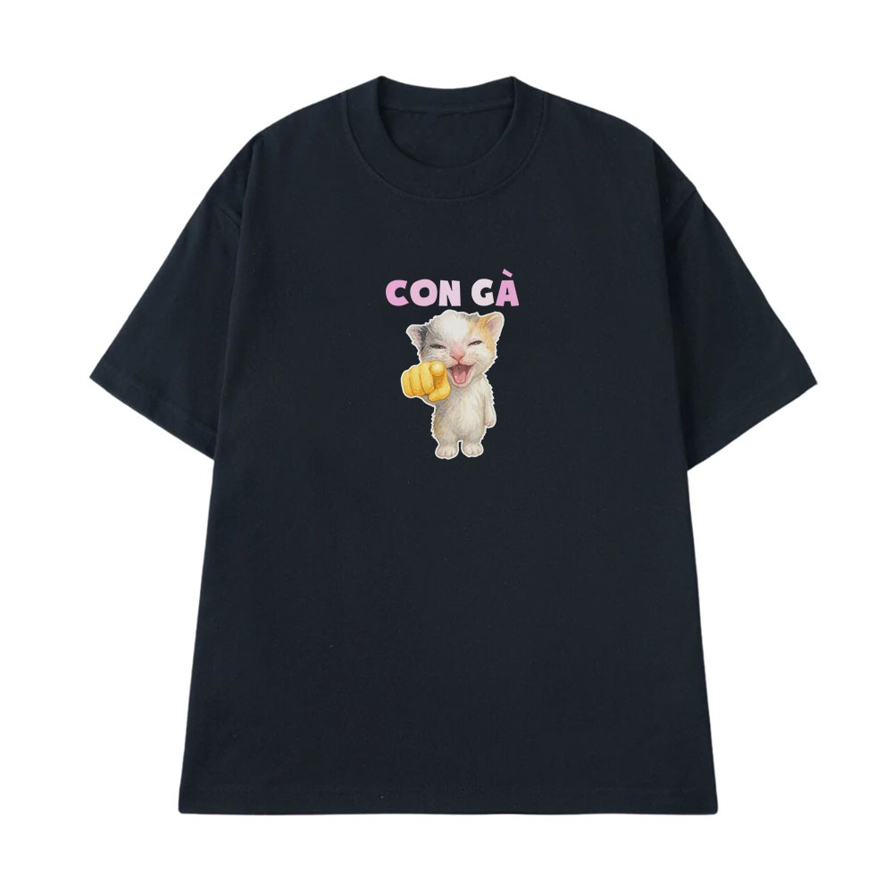 Áo Thun In Chữ Hài Hước Con Gà Câu Nói Text Vui Nhộn Form Rộng Cotton 250gsm In Theo Yêu Cầu