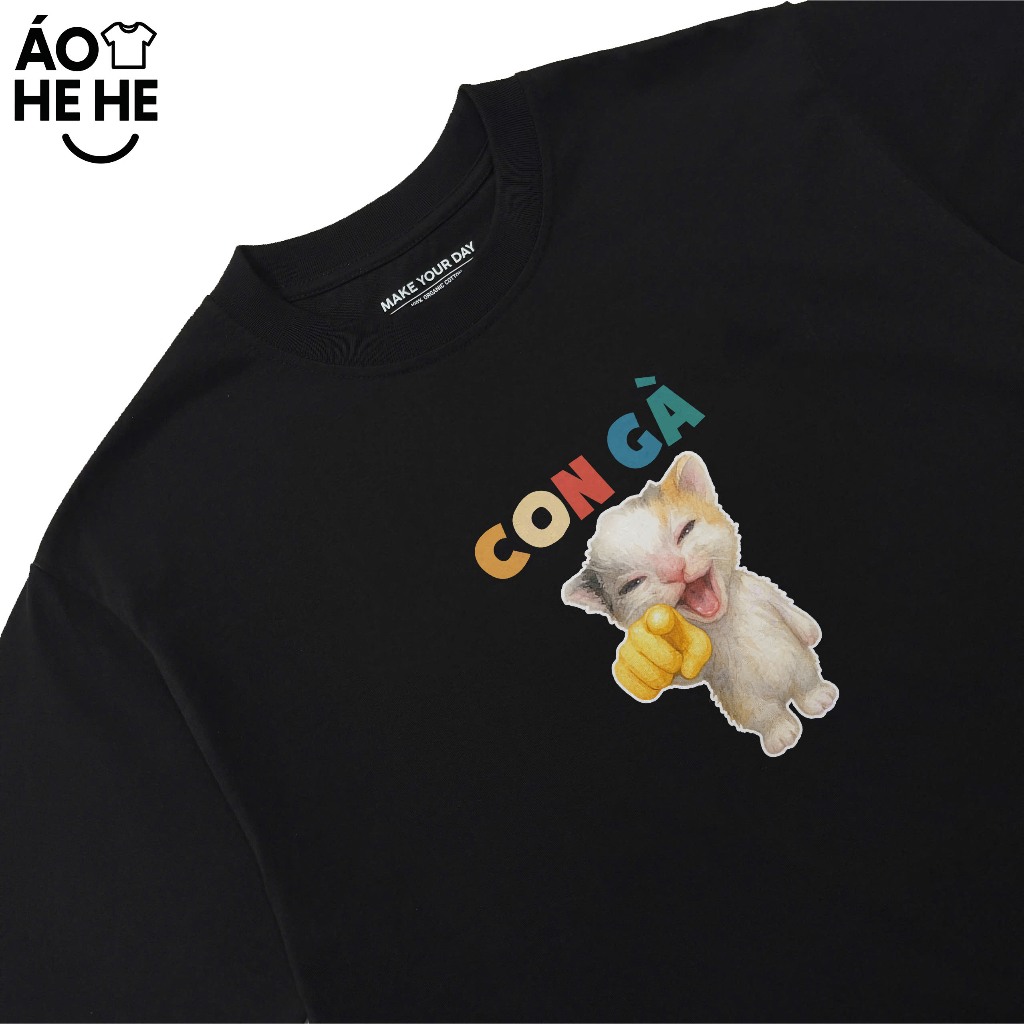 Áo Thun In Chữ Hài Hước Con Gà Câu Nói Text Vui Nhộn Form Rộng Cotton 250gsm In Theo Yêu Cầu