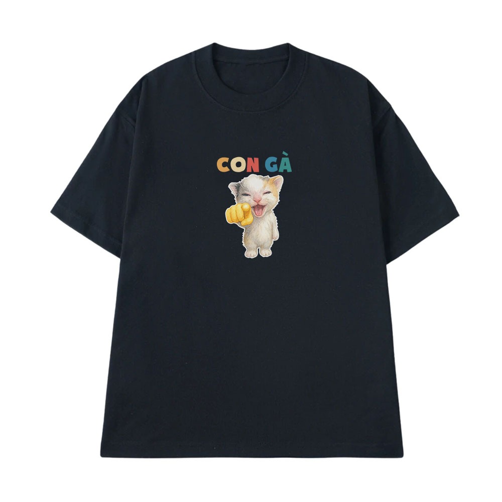 Áo Thun In Chữ Hài Hước Con Gà Câu Nói Text Vui Nhộn Form Rộng Cotton 250gsm In Theo Yêu Cầu