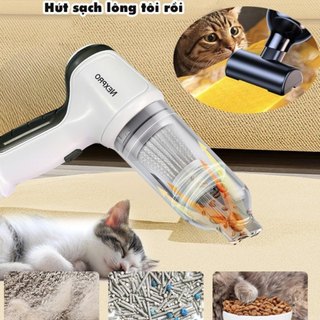 Máy Hút Bụi Cầm Tay Mini Không Dây 6 Đầu Hút, Máy Hút Bụi Ô Tô, Giường Nệm, Lông Chó Mèo