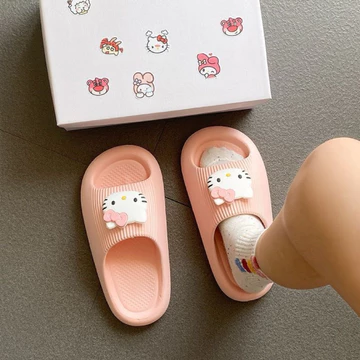 Dép nữ HelloKitty,Dép bánh mì mặc trong nhà mặc ngoài trời Dép đế mềm chống trượt đế cao,đúc nguyên khối EVA Size: 36-41