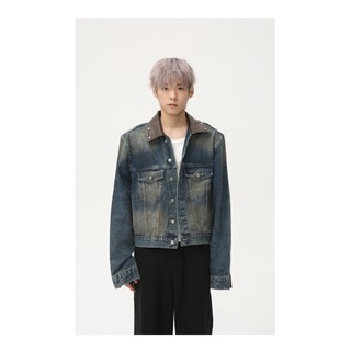 Áo Khoác Denim Jeans Jacket Form Crop Tôn Dáng Cổ Áo Phối Da 2 Color.