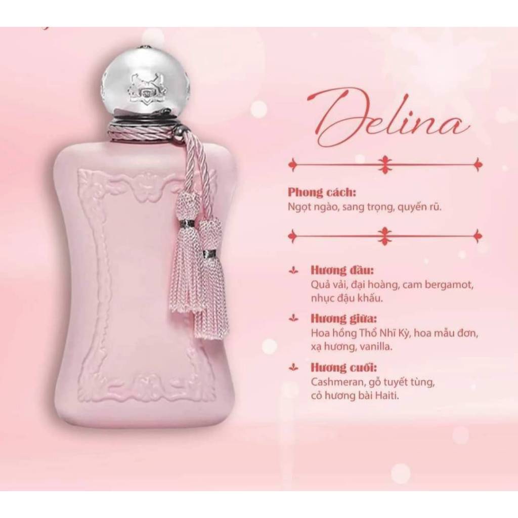 Nước Hoa Delina De Marley – Nước Hoa Nữ Cao Cấp Chính Hãng HNS – Hương Hoa Hồng Quyến Rũ