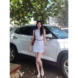 𝗗𝗼𝗿𝗮 𝗗𝗿𝗲𝘀𝘀 - | LY LINEN | - Đầm Linen KHÔNG KÈM BELT cổ thuyền dáng midi