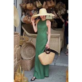 𝗝𝘂𝗹𝗶  -|LY LINEN| Đầm Linen cổ yếm
