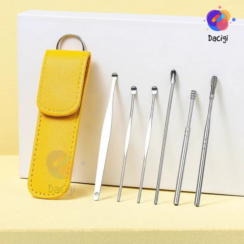 Dụng cụ lấy ráy tai chuyên nghiệp tại nhà - Bộ ngoáy tai 6 món bằng ...