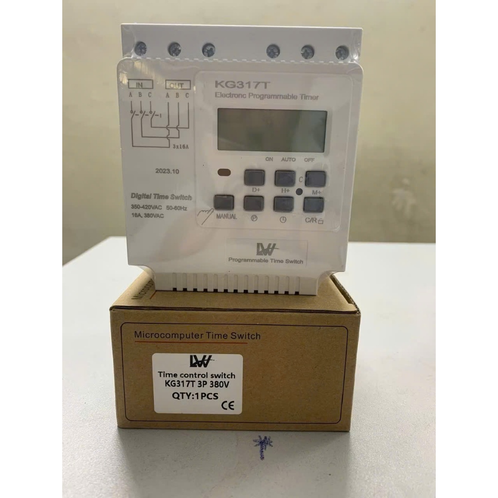Rơ le thời gian thực, Timer hẹn giờ 3 Pha 380V KG317T 4500W cho động cơ ...