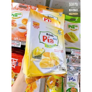 480gr-12bánh-Bánh pía kim sa chay đậu sầu riêng Tân Huê Viên.Hạn sử dụng 75ngày,ngay khi xé bao bì