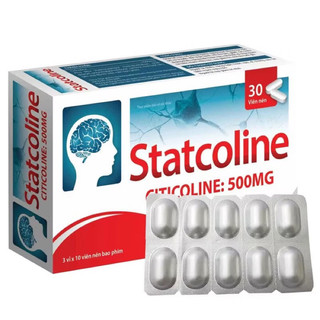 Bổ Não Statcoline Citicoline 500mg Giúp Hoạt Huyết Dưỡng Não, Phục Hồi Sau Tai Biến Do Tắc Mạch - Dược Mỹ Phẩm Cao Cường