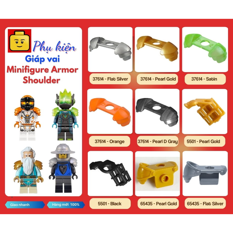 GIÁP, CẦU VAI - Parts Minifigure Body Wear Armor Shoulder Pad - Phụ ...