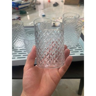 Combo 10 Cốc tròn kim cương hàng cao cấp 250ml, 350ml, 450ml nhựa Việt Nhật,cốc uống nước trong suốt