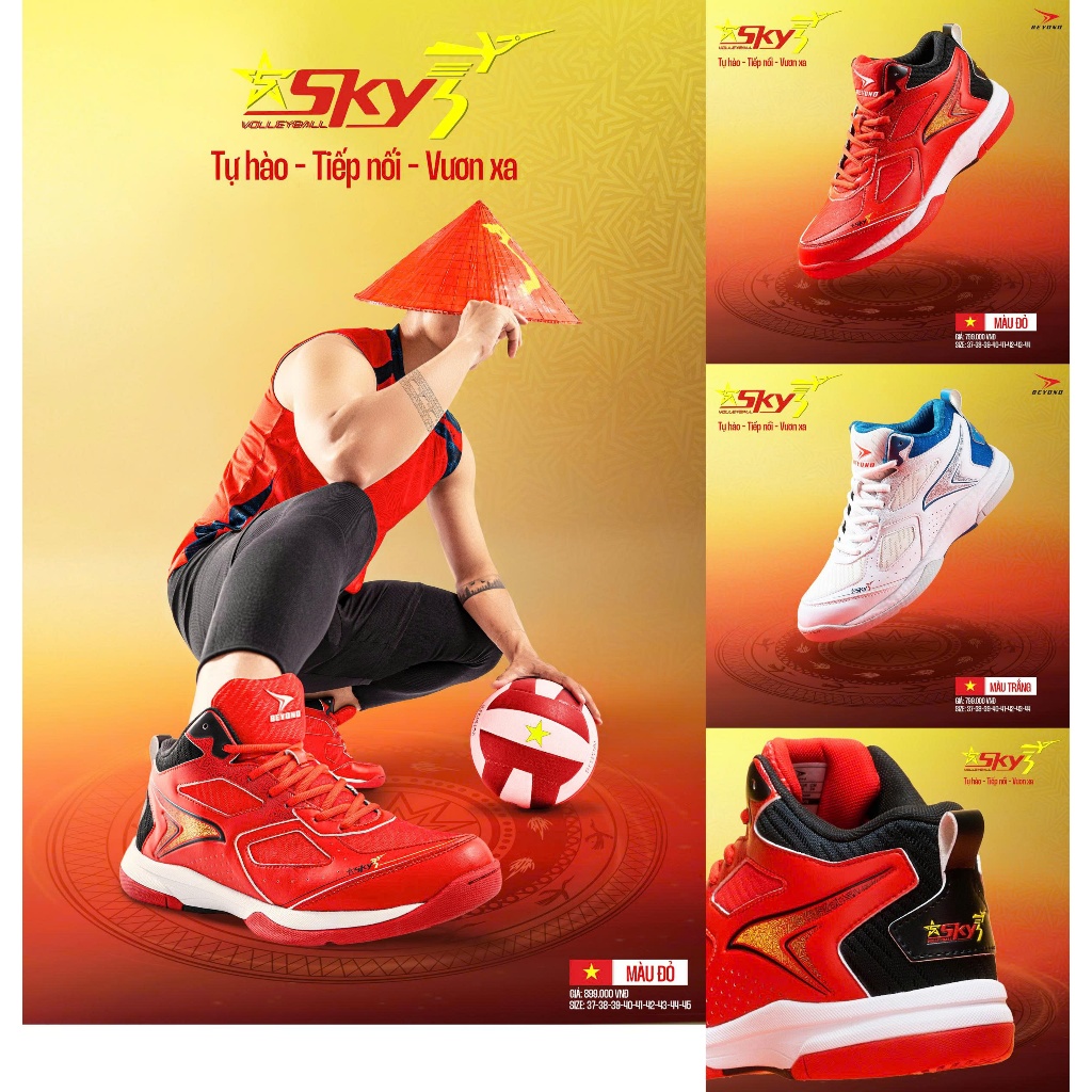 Giày Bóng Chuyền BEYONO SKY III (MỚI) và BEYONO SKY II Unisex Sport ...