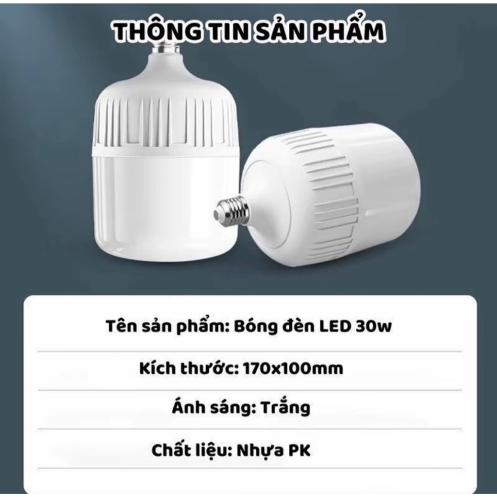 [HOT] Asaki Combo 5 Bóng Đèn Led 30W Bóng Đen Led Ánh Sáng Trắng Bảo Vệ Mắt Chống Muối Thấm Nước Tiết Kiệm Điện Chiếu Sá