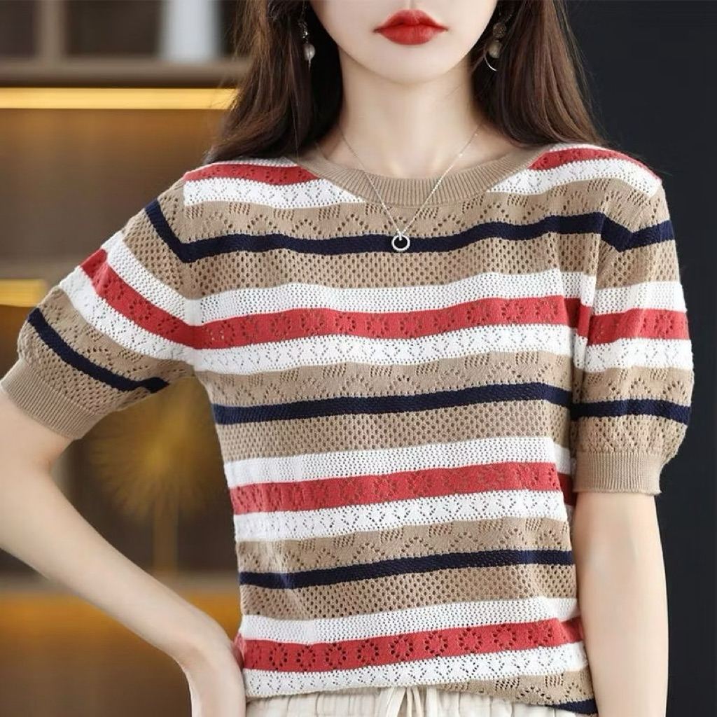 Áo len mongtogi QC,áo len dệt kim nữ hoạ tiết dễ thương size 45-55kg.