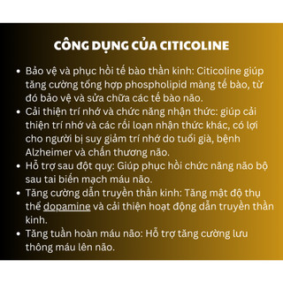 Bổ Não Statcoline Citicoline 500mg Giúp Hoạt Huyết Dưỡng Não, Phục Hồi Sau Tai Biến Do Tắc Mạch - Dược Mỹ Phẩm Cao Cường