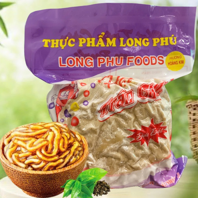 Trân Châu Sợi Hoàng Kim Long Phú gói 1kg - Topping Trà Sữa