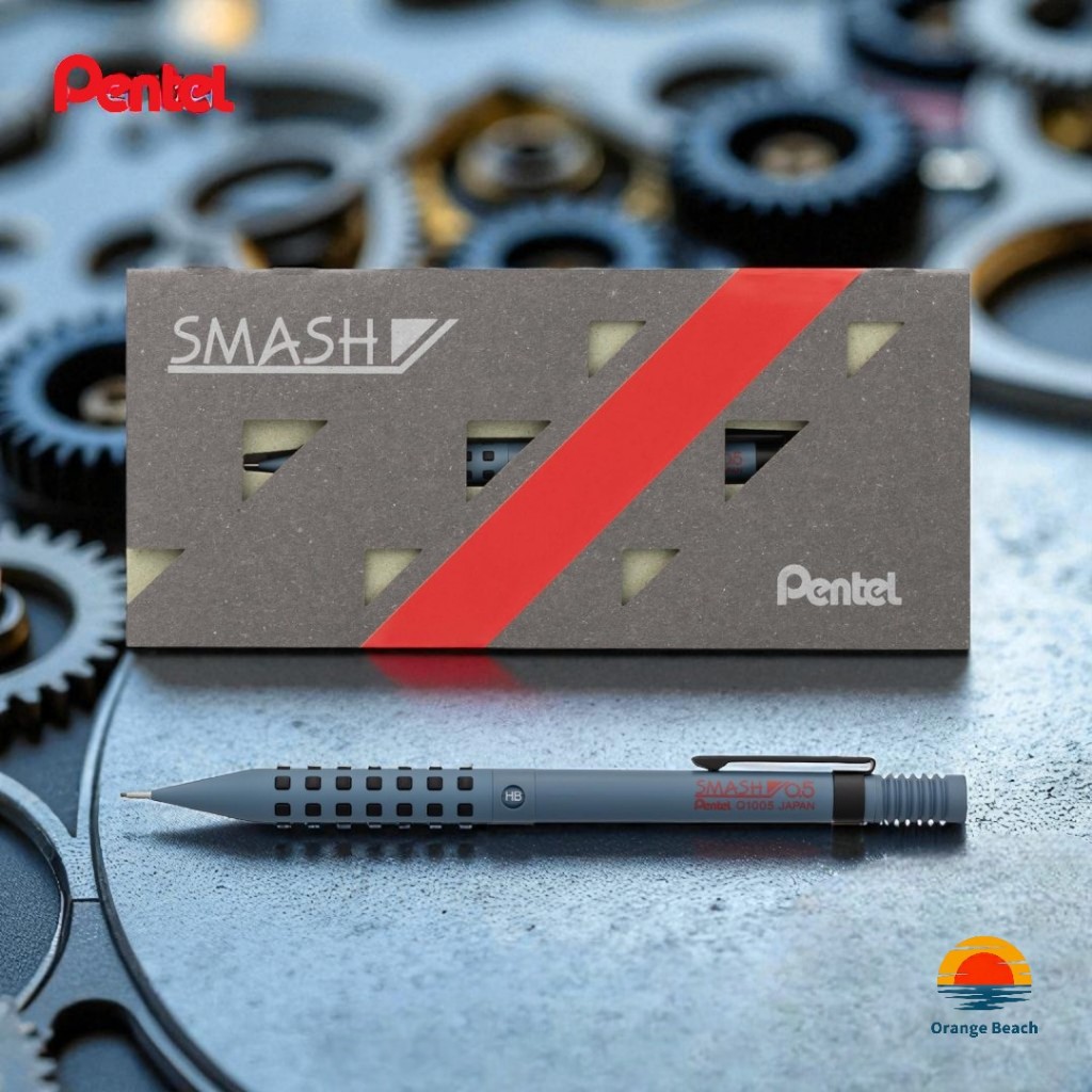 Pentel Smash 0.5mm Revival Gray Blue/Bút chì bấm Nhật cao cấp/Viết ổn định/Phiên bản giới hạn